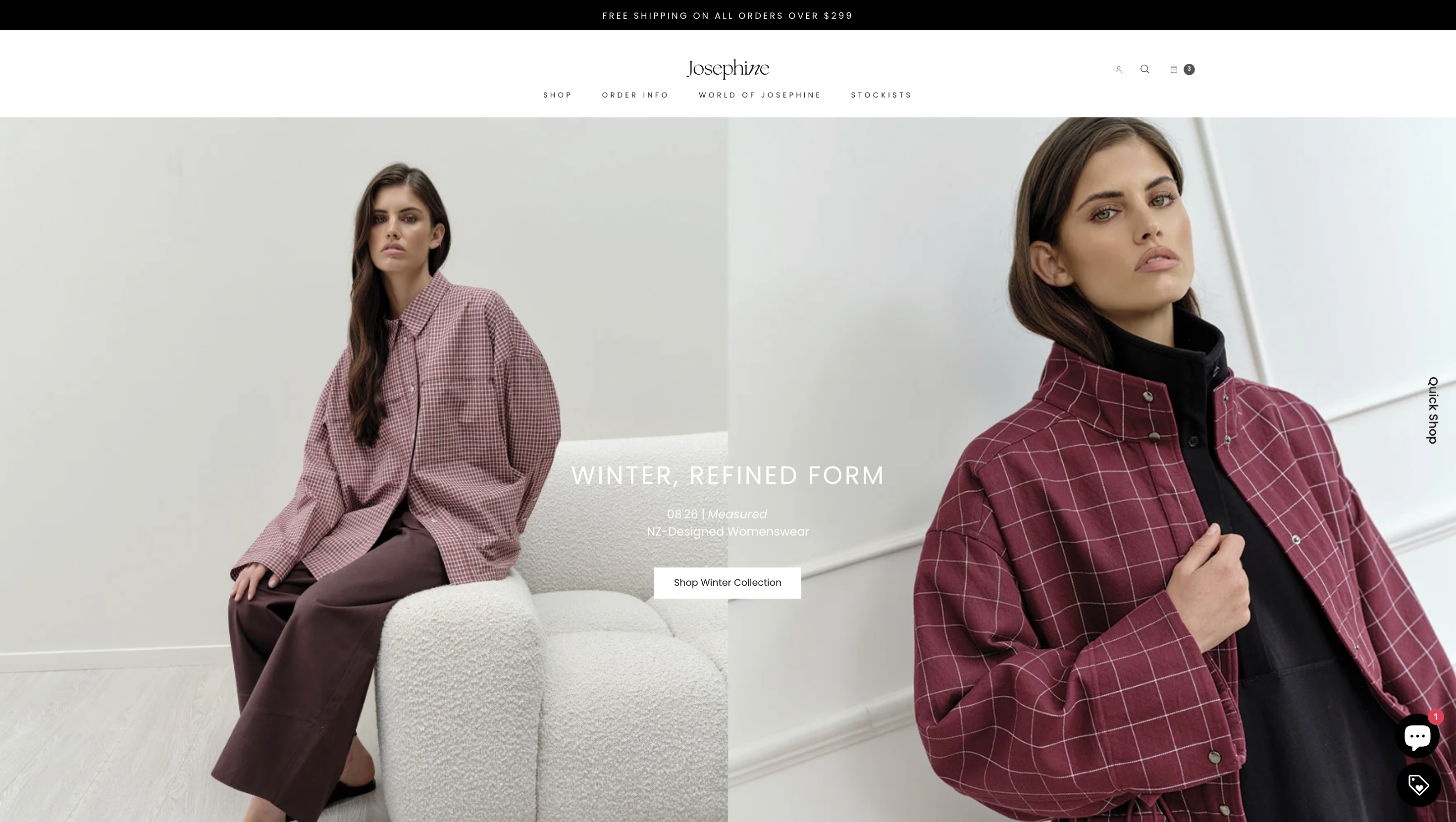 Josephine The Label website screenshot